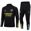 Arsenal Quarter Zip Trenings Collegegenser Set 2023-24 Svart
